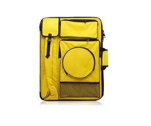 Fitlyiee Waterproof Art Portfolio Carry Case Backpack Bag for Drawing Sketching Painting Drawboard Bags (Yellow)