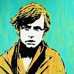 MR.BABES -Star Wars: Luke Skywalker (Mark Hamill) - Original Pop Art Painting - Movie Portrait