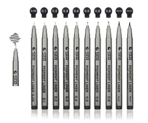 Letmall Black Micro-Pen Fineliner Ink Pens, Waterproof Archival Ink Pen Line