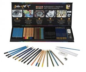 Sela Art-54 Pcs professional Art Pencil Set