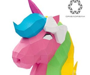 THE CUTE UNICORN precut kit NEW 3D MODERN PUZZLE self-assembly for walldecor DIY PAPERCRAFT wallmount paper sculpture decoration low poly ORIGADREAM