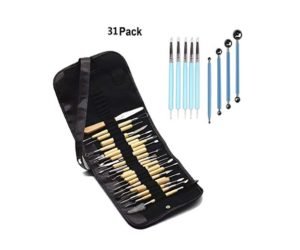 WOWENWO 31 Pieces Carving Tool Set,22 Pieces Wooden Pottery Sculpting Tools