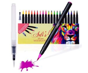 Adis Art Pro Watercolor Brush Pen Marker 20 Set