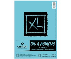 Canson XL Series Oil and Acrylic Paper Pad, Bleed Proof Canvas Like Texture