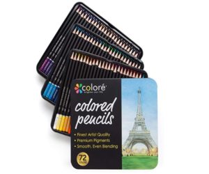 Colore Colored Pencils - 72 Premium Pre-Sharpened Color Pencil Set