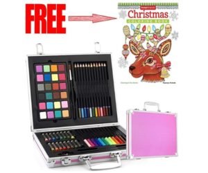 Gallery Studio- 69 Piece Deluxe Art Supplies Set in Pink Aluminum Case 
