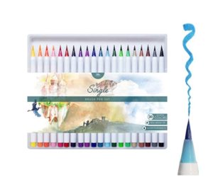MozArt Supplies Brush Pens Set - 20 Colors