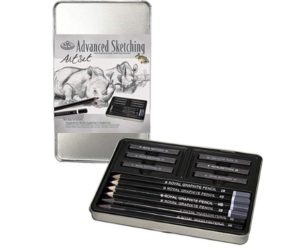 Royal & Langnickel Royal Small Tin Graphite Sketching Art Set-12 Pack Party Supplies, One Size, Other