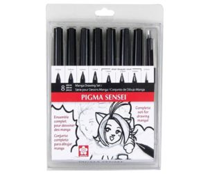 Sakura 50204 8-Piece Pigma Sensei Manga Drawing Kit