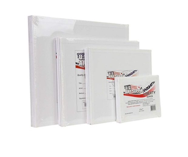 1 Full Case of 6 Single Canvas Panels US Art Supply 6 X 6 inch Black Professional Artist Quality Acid Free Canvas Panels 6-Pack 