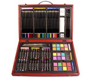 Nicole Studio Art & Craft Supplies Set in Wood Box for Drawing and Painting