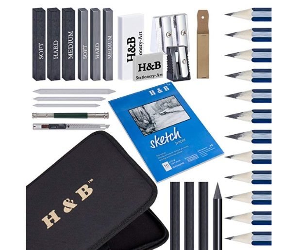 33 Piece Drawing and Sketch Kit