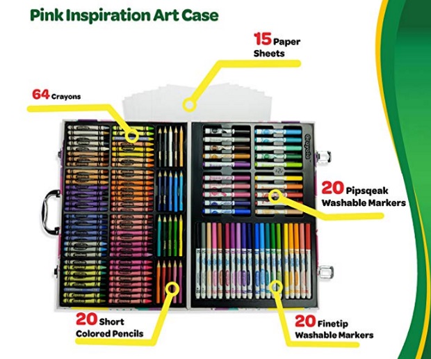 Crayola Inspiration Art Case, Pink Portable Art Studio