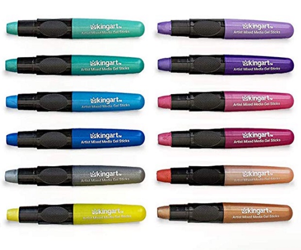 KINGART Metallic Mixed Media Gel Sticks