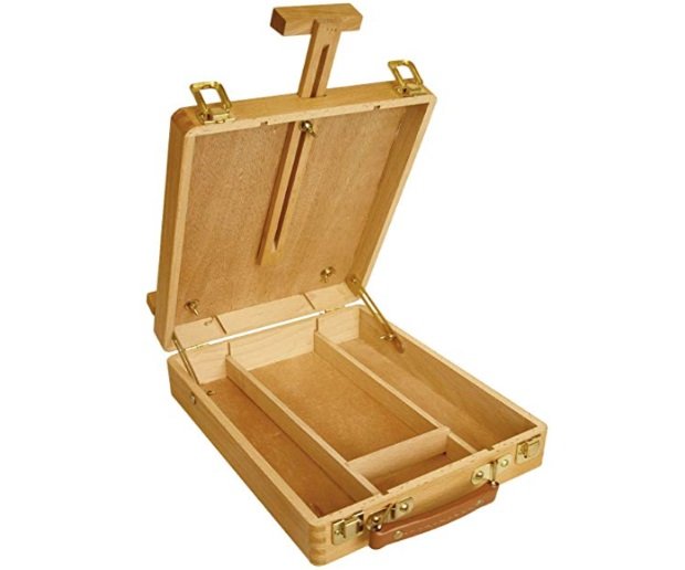 U.S. Art Supply Newport Small Adjustable Wood Table Sketchbox Easel