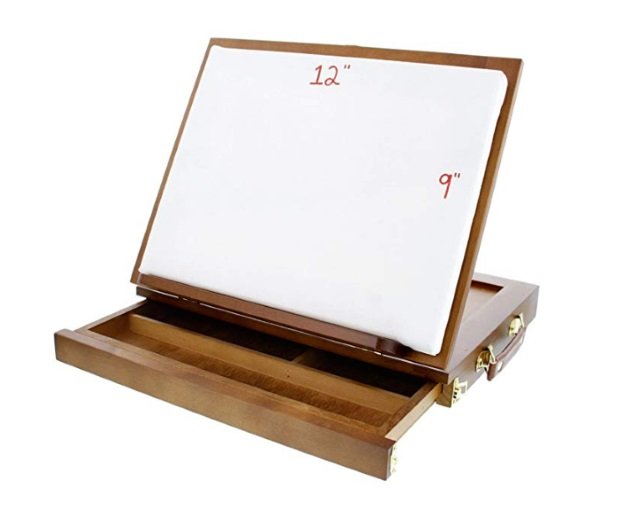 U.S. Art Supply Walnut Desk Easel