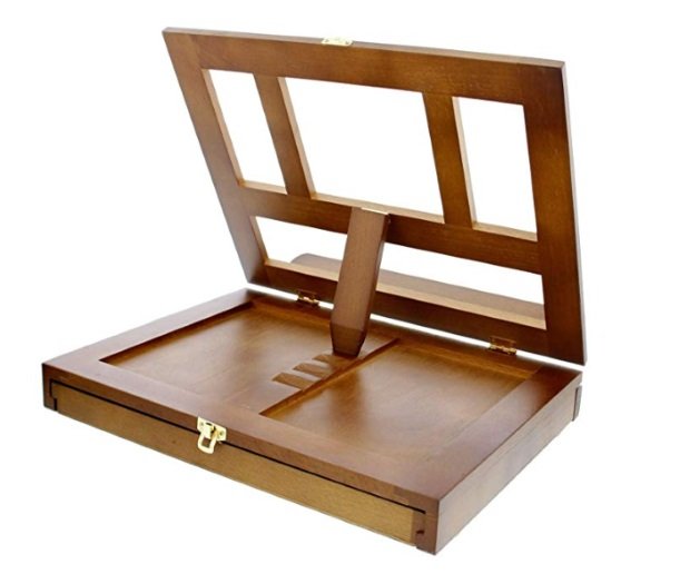 U.S. Art Supply Walnut Desk Easel