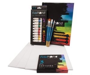 Freehand Acrylic Paint and Brushes Set