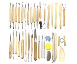 Aisamco 40 Pcs Ceramic Clay Tools Kit