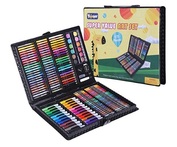 US Art Supply 162 Piece-Deluxe Mega Wood Box Art Painting Drawing Set That