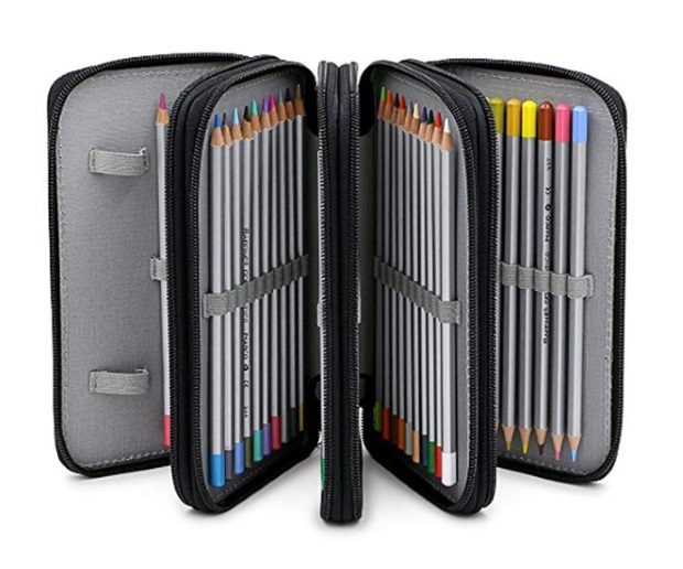 BTSKY 72 Slots Traveling Oxford Pencil Case