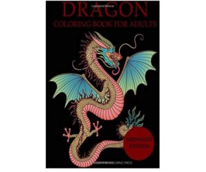 Dragon Coloring Book for Adults Midnight Edition