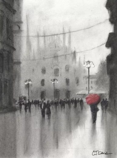 Red Umbrella by CJ Davis