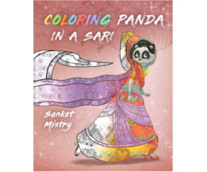 Coloring Panda in a Sari: Adult Coloring Book 