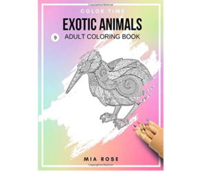 Exotic Animals Adult Coloring Book (Book 9)