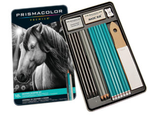 Prismacolor Premier Graphite Pencils with Erasers & Sharpeners, 18 Piece Drawing Pencil Set