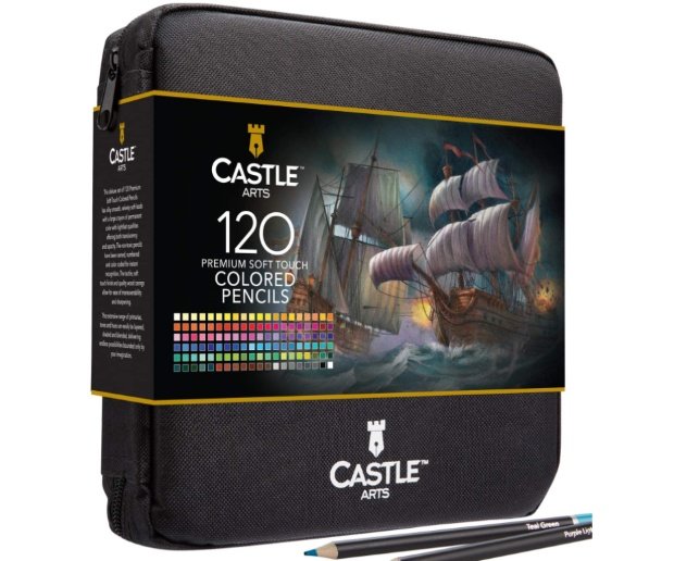 Castle Art Supplies 120 Colored Pencils Zip-Up Set - District Artisan