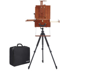 U.S. Art Supply Coronado French Style Easel & Sketchbox with 12 Drawer, Wooden