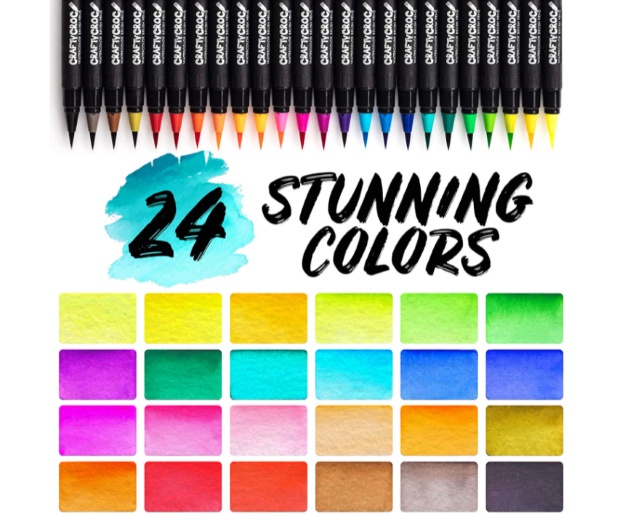CraftyCroc Watercolor Brush Pens