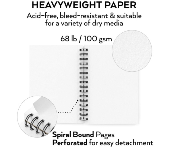 ARTEZA 5.5 x 8.5 Inch Sketch Book