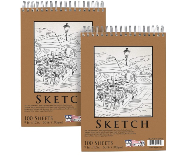 U.S. Art Supply 9" x 12" inch Sketch Pad