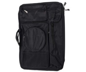 U.S. Art Supply Black Nylon Art Supplies Portfolio Carry Backpack Bag